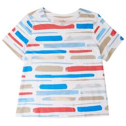 Coral Bay Plus Print Boat Neck Short Sleeve