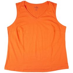 Coral Bay Plus Classic Cotton V-Neck Sleeveless Top