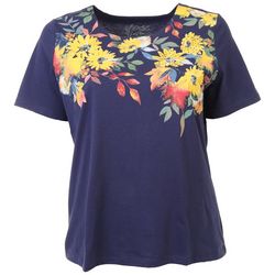 Coral Bay Plus Short Sleeve Fall Foliage Top