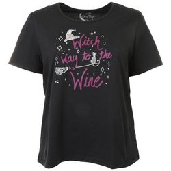 Coral Bay Plus Short Sleeve Witch Way Halloween Top