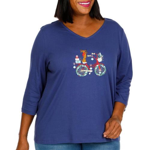 Coral Bay Plus Holly Bicycle V-Neck 3/4 Sleeve