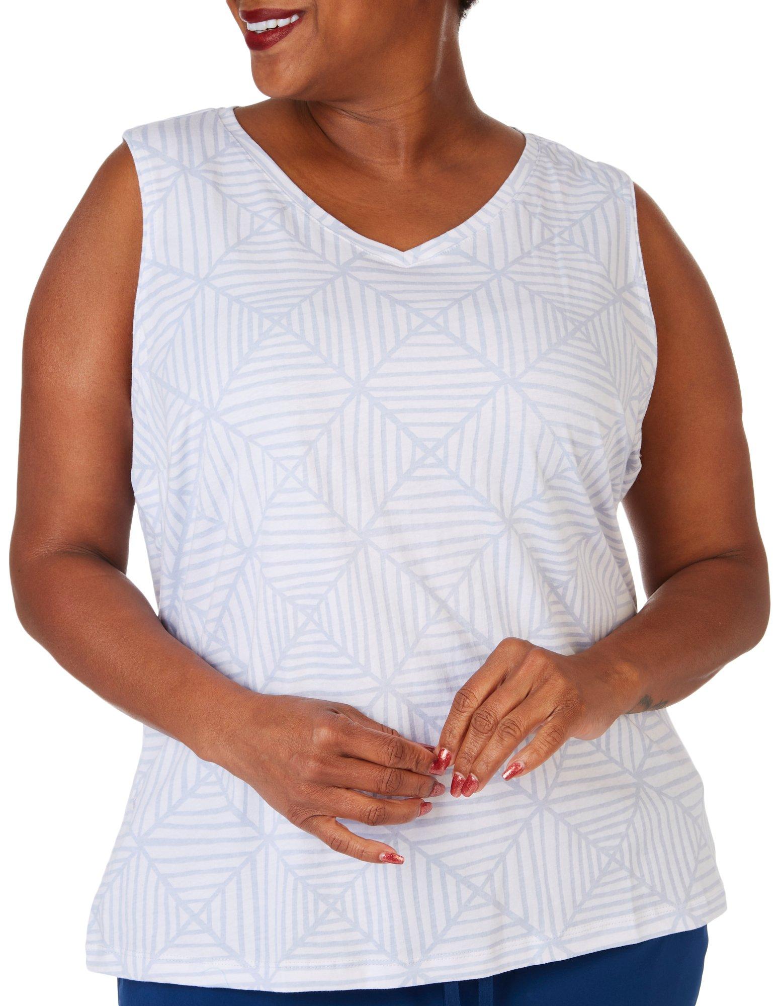 Coral Bay Plus Geometric Sleeveless Top