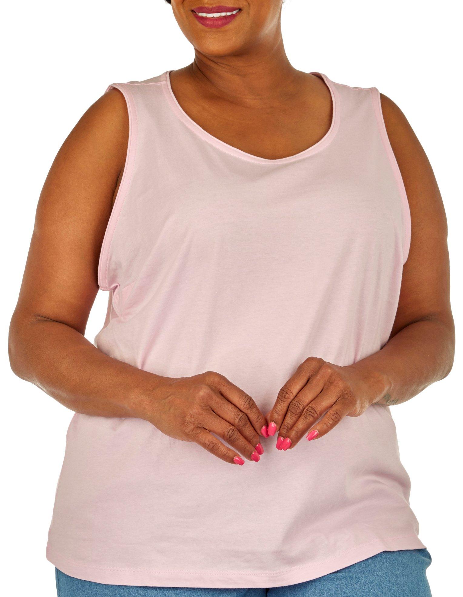 Coral Bay Plus Jewel Solid Sleeveless Top