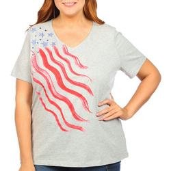 Plus Americana Flag Waves Short Sleeve Top
