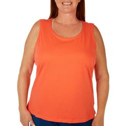 Coral Bay Plus Jewel Solid Sleeveless Top