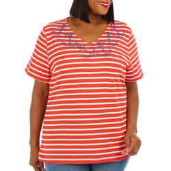 Coral Bay Plus Anchors Away Embellished Short Sleeve Tee