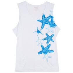 Coral Bay Plus Embellished Star Fish  Sleeveless Top