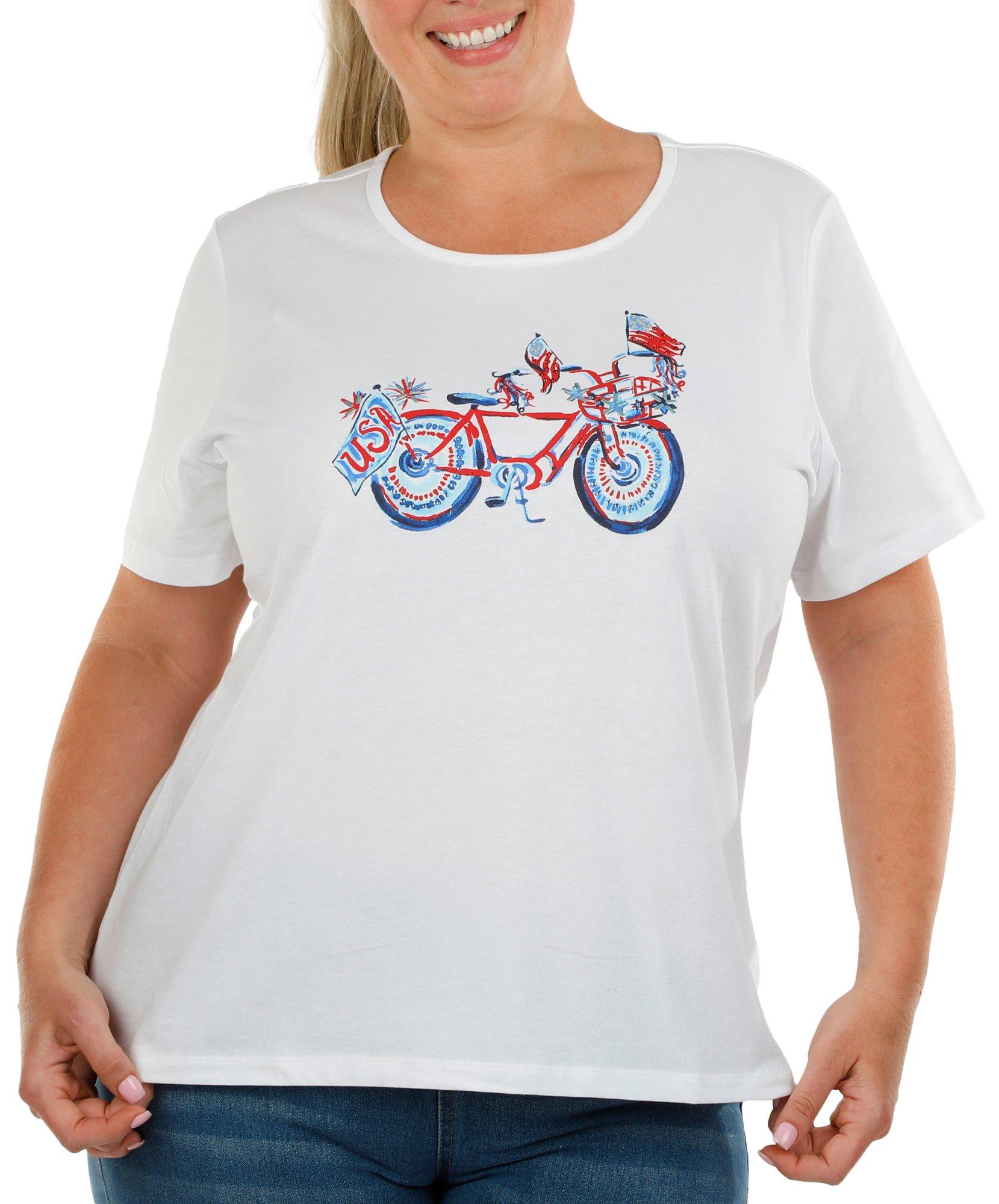 Plus Stars & Stripes Bicycle Short Sleeve Top