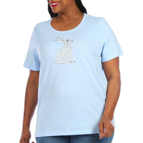 Coral Bay Plus Easter Bunny Sparkle Short Sleeve