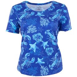 Coral Bay Plus Lobster Life Short Sleeve Top