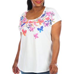 Coral Bay Plus Butterfly Dolman Short Sleeve Top