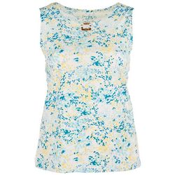Coral Bay Plus Print Square Ring Sleeveless Top