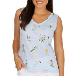 Plus Luxey Floral Sleeveless Top