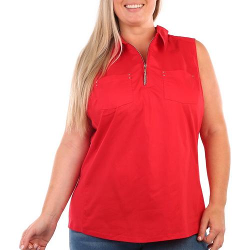 Coral Bay Plus Solid Knit To Fit Sleeveless