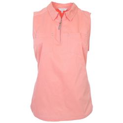 Coral Bay Plus Solid Knit To Fit Sleeveless Top