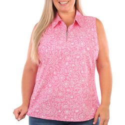 Coral Bay Plus Paisley Print Knit To Fit Sleeveless Top