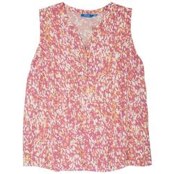 Plus Tropical Knit Sleeveless Top