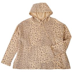 Chaps Plus Animal Print Hooded Jacket