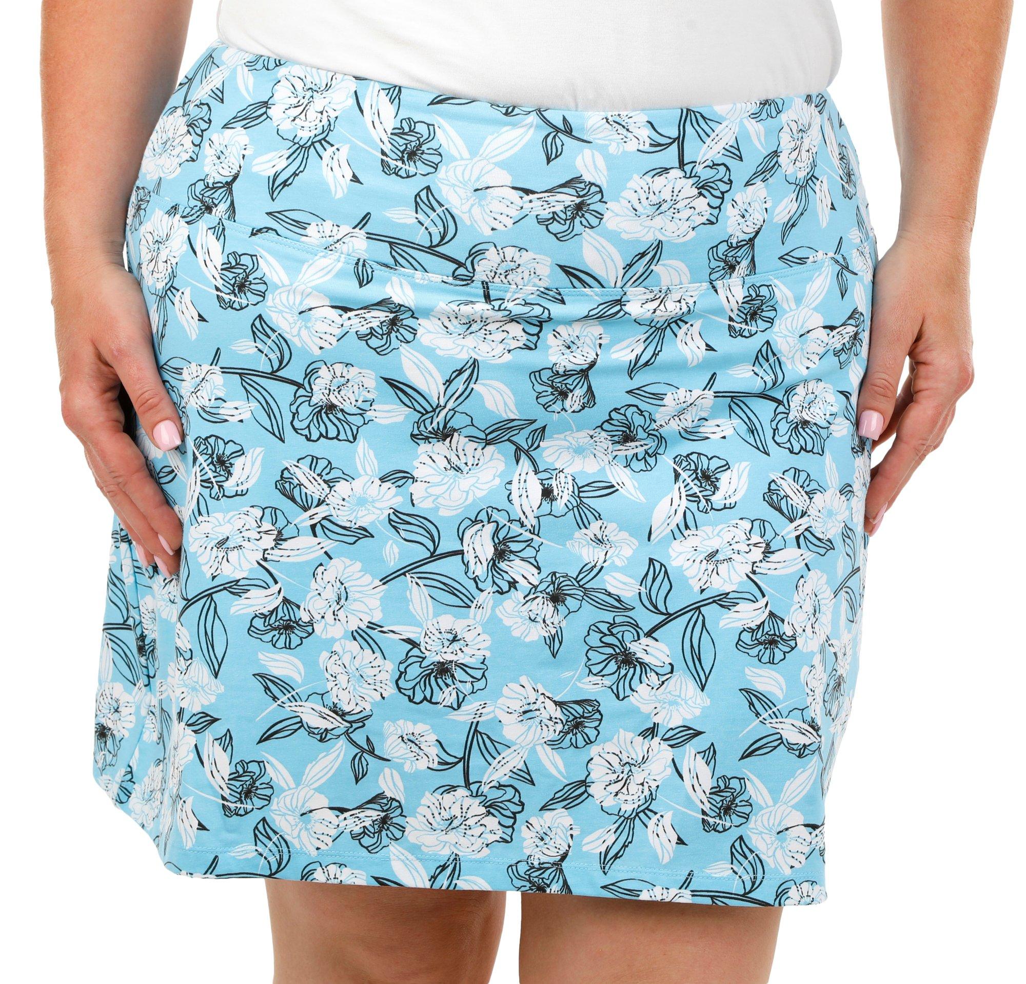 Teez-Her Plus Floral Sea Breeze Skort