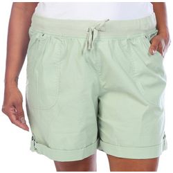 Juniper + Lime Plus Solid Cotton Blend Shorts