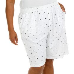 Coral Bay Plus 9 in. Polka Dot Print Shorts