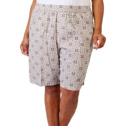 Coral Bay Plus 9 in. Print Woven Shorts