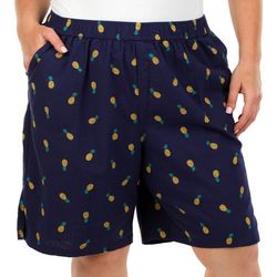 Coral Bay Plus 9.5in. Pineapple Shorts