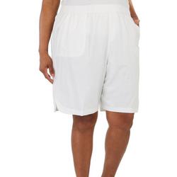 Plus 9 in. Solid Woven Shorts