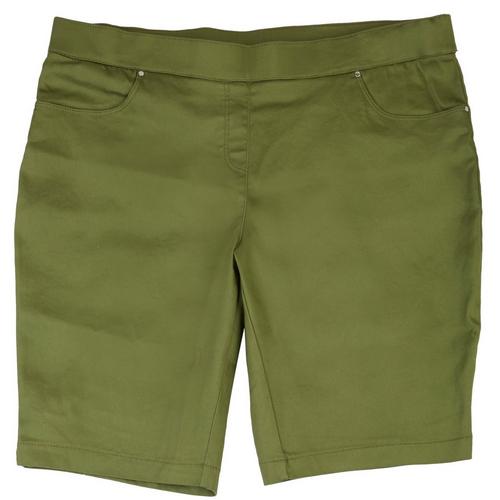 Coral Bay Plus Solid Bermuda Shorts