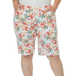 Coral Bay Plus Cateye 11 in. First Blush Print Shorts
