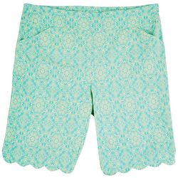 Coral Bay Plus 10in Scalloped Hem Shorts
