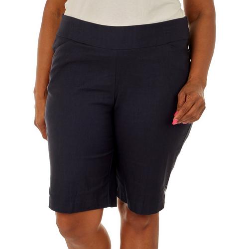 Coral Bay Plus Solid 12 in. Grommet Shorts