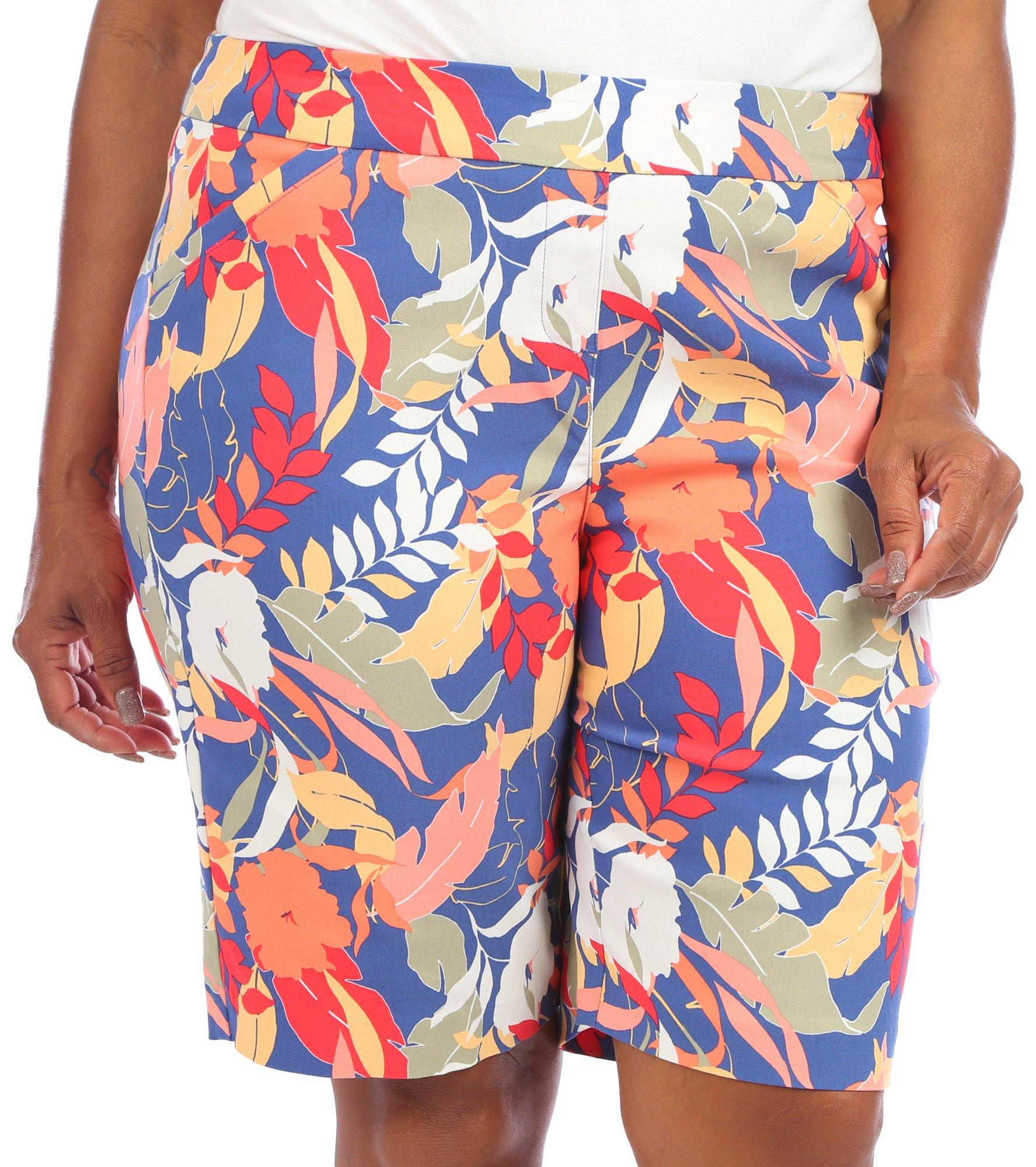 Plus Floral 11 in. Cateye Shorts
