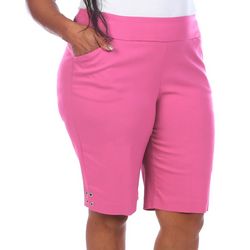 Coral Bay Plus 12 in. Solid Diamond Rivet Shorts