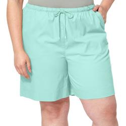 Plus The Everyday Solid Drawstring Twill Shorts
