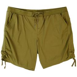 Plus Ruched Pull-On Shorts