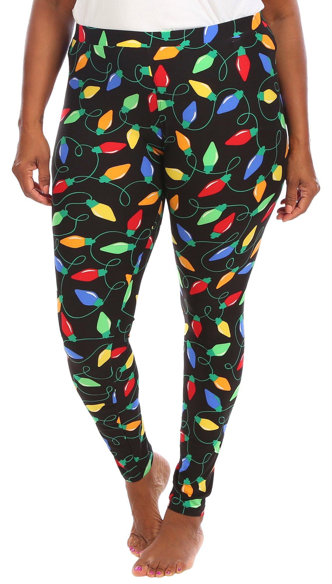 Plus Christmas Lights Leggings