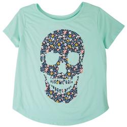 Plus Flower Skull T-Shirt