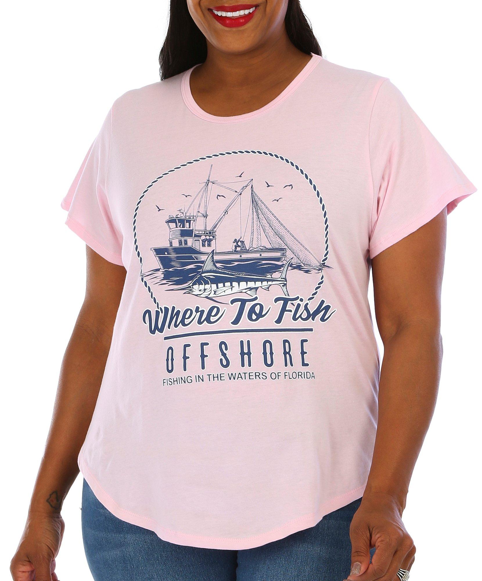 Jantzen Plus Fish Off Shore Short Sleeve T-Shirt