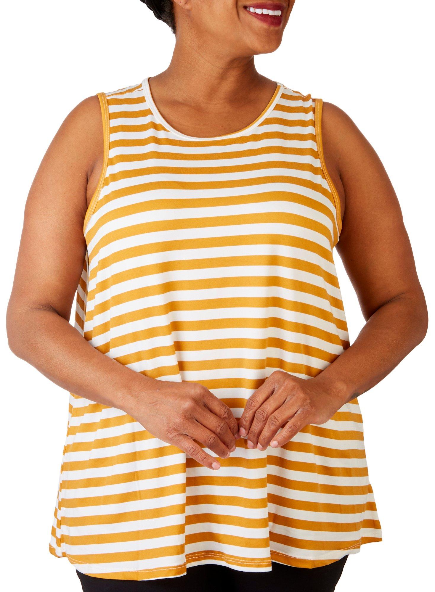 Bobeau Plus Striped Sleeveless Top