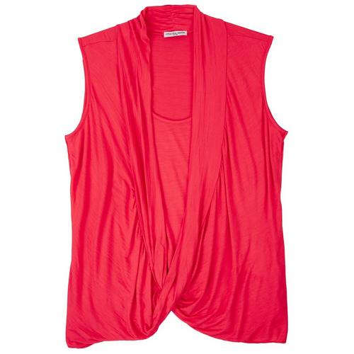 Cha Cha Vente Plus Solid Front Wrap Sleeveless