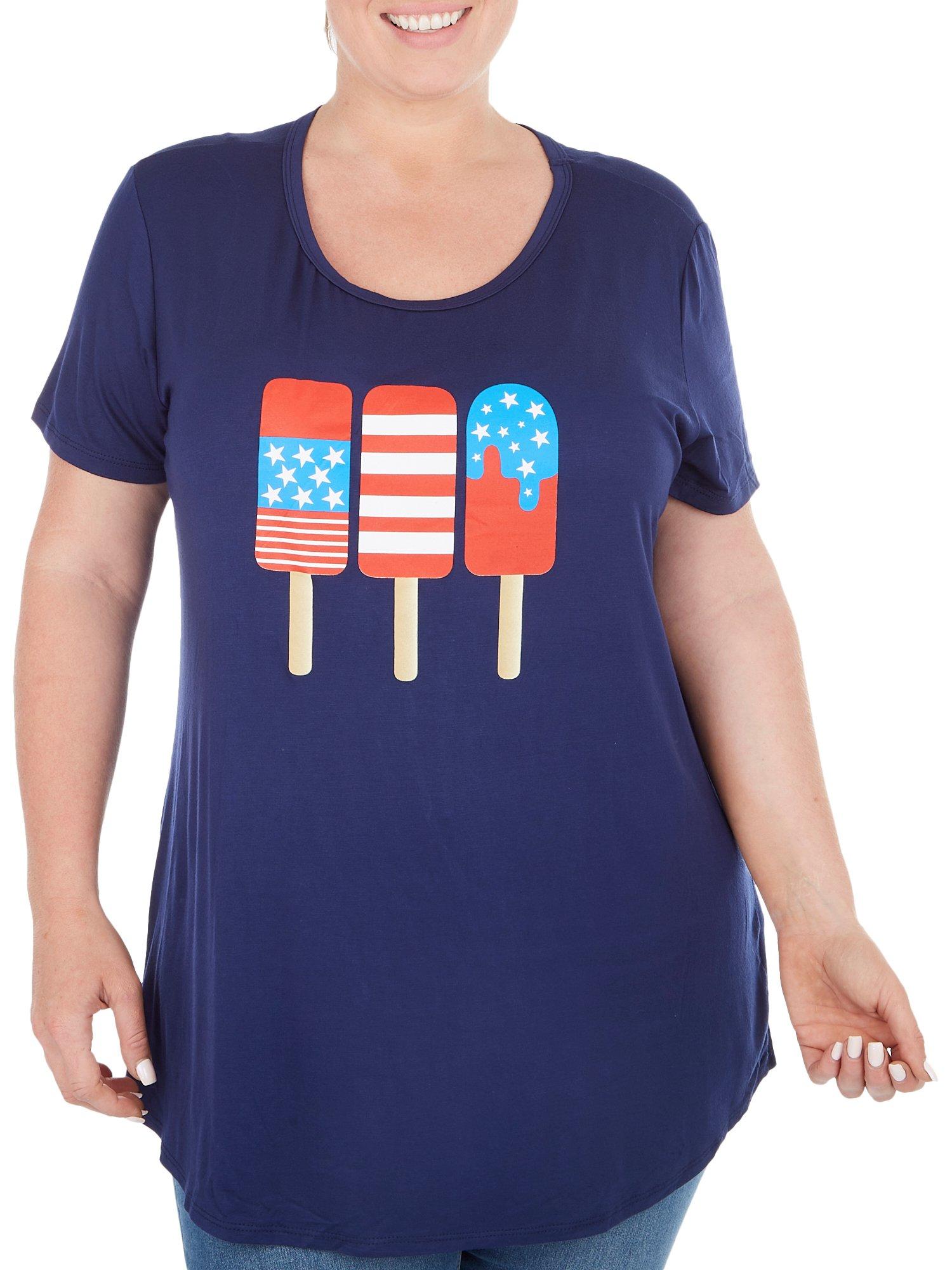 Scarlett Plus Americana popsicle Short Sleeve Tee