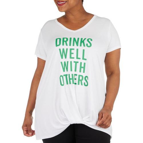 Plus Drinks Well With Others Twist Front Short