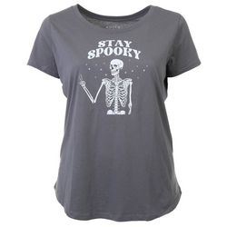 Adiva Plus Short Sleeve Stay Spooky Halloween Tee Shirt