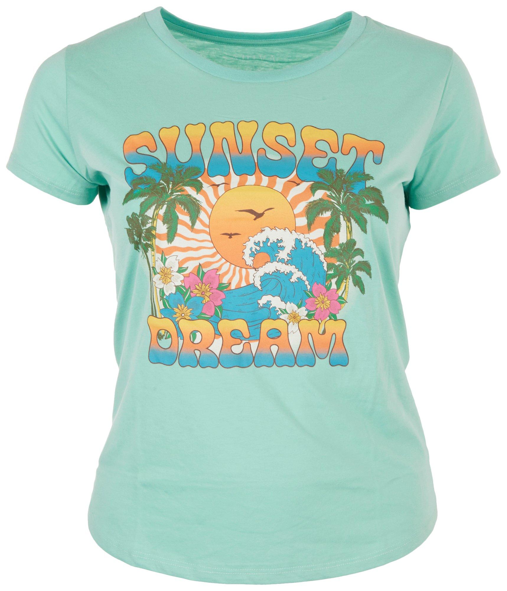 Adiva Plus Sunset Beach Short Sleeve T-Shirt
