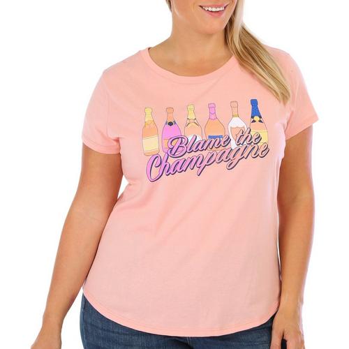 Plus Blame The Champagne Short Sleeve T-Shirt