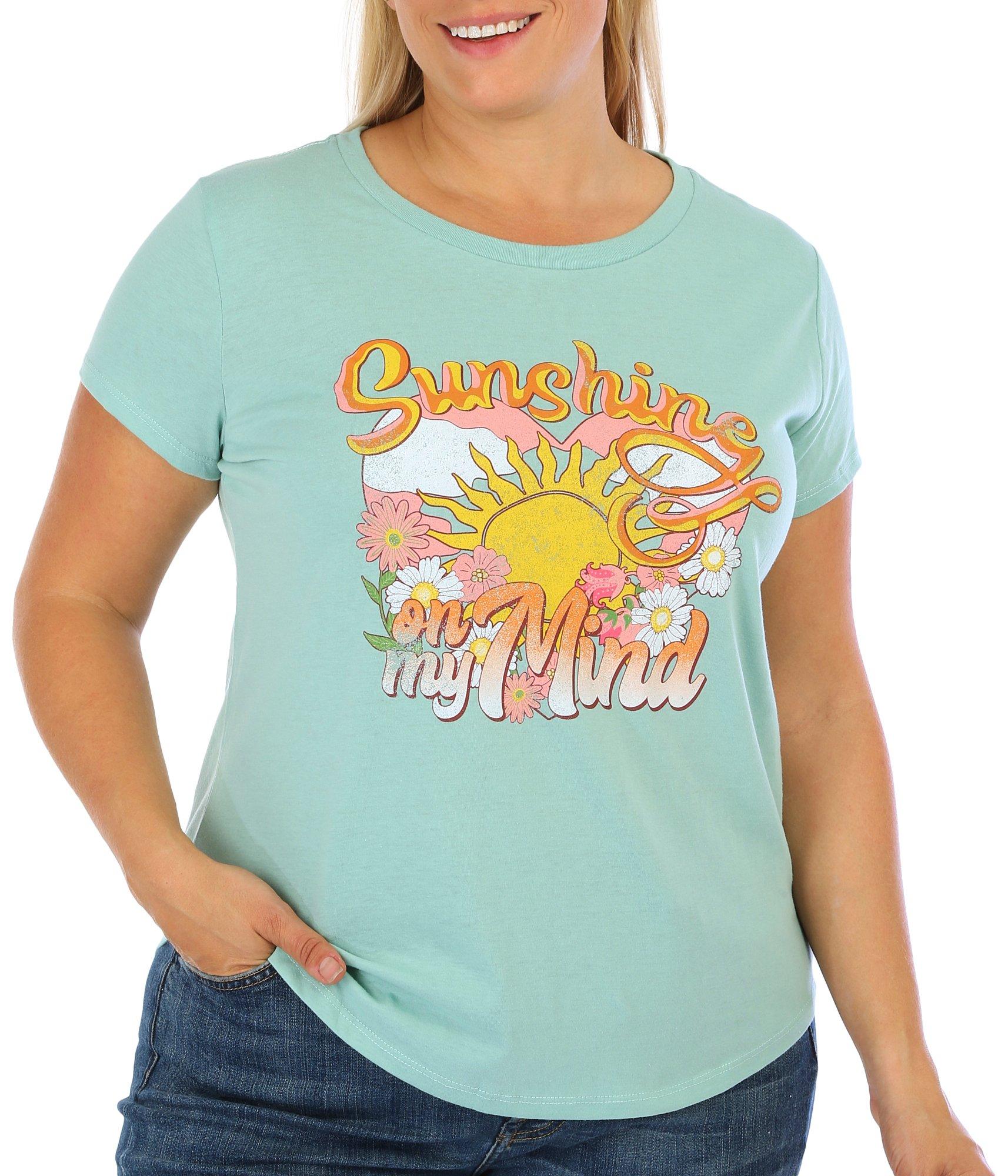 Plus Sunshine Flower Short Sleeve T-Shirt