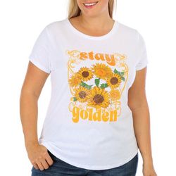 Plus Stay Golden Sunflower Short Sleeve T-Shirt