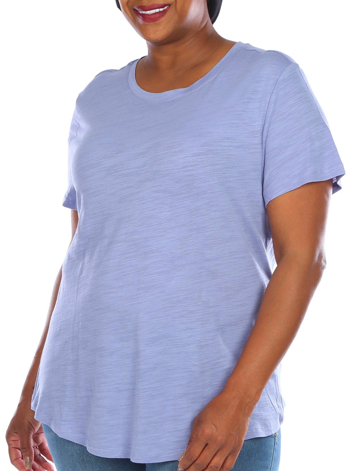 Plus Luxey Solid T-Shirt