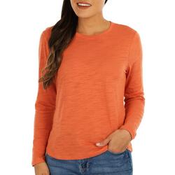 Plus Solid Long Sleeve T-Shirt